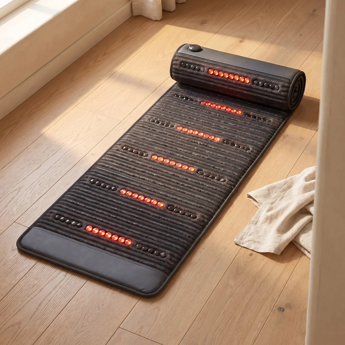 Clinirae Crystal Rest Mat, full-length mat with crystal stones and red LEDs